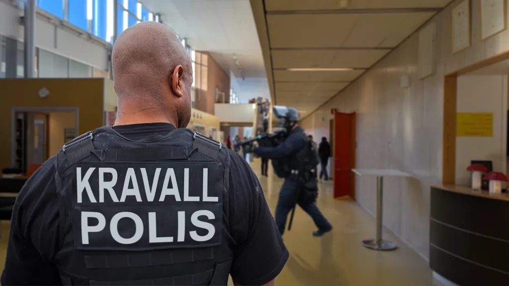 Kravallpolis har inkallats till Den rostade löken